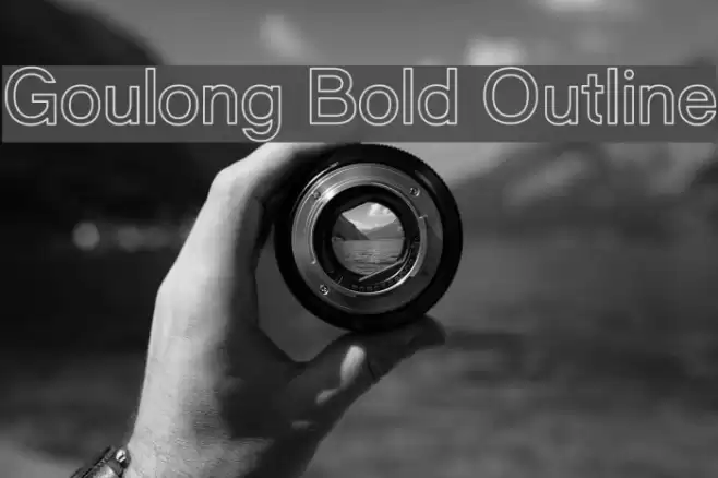 Goulong Bold Outline Font examples