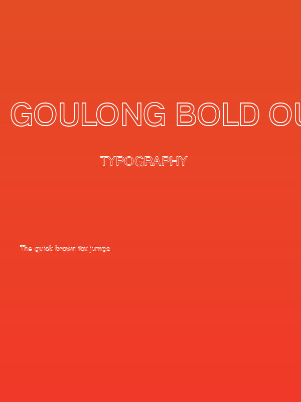 Goulong Bold Outline Poster