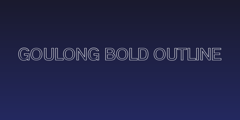 Goulong Bold Outline Social Header