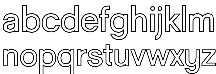 Goulong Bold Outline Font LOWERCASE