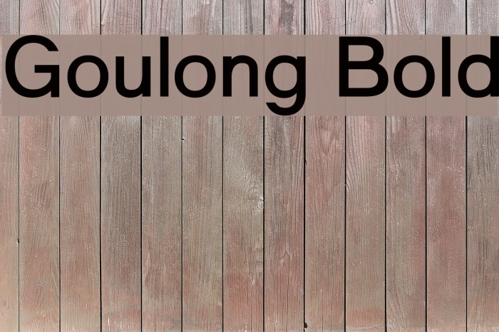 Goulong Bold Font examples