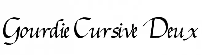 Gourdie Cursive Deux  フリーフォントのダウンロード