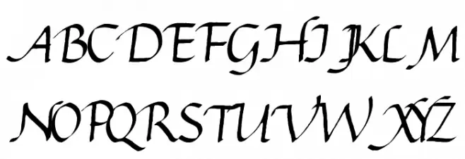 Gourdie Cursive Deux Шрифта ВЕРХНИЙ