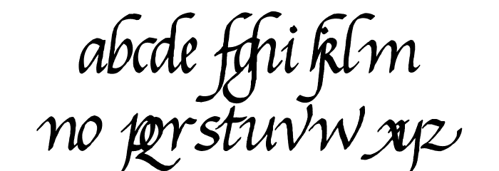 Gourdie Cursive Deux Fuentes MINÚSCULAS