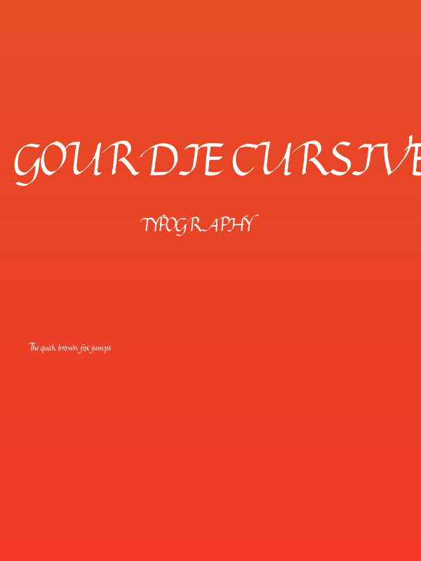 Gourdie Cursive Poster