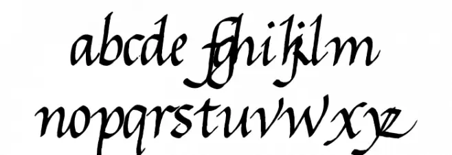 Gourdie Cursive Font LOWERCASE