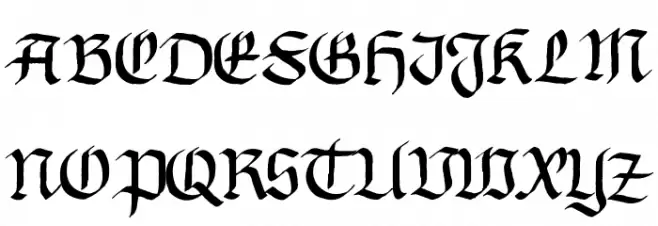 Gourdie Gothic Deux フォント 大文字
