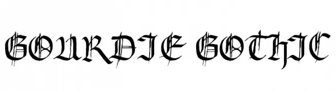 Gourdie Gothic  フリーフォントのダウンロード