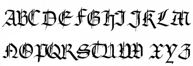 Gourdie Gothic Schriftart Groß