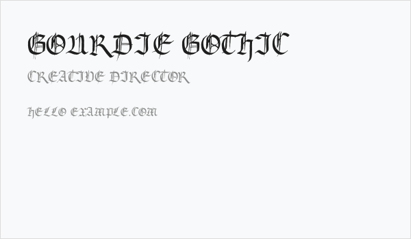 Gourdie Gothic Business Card