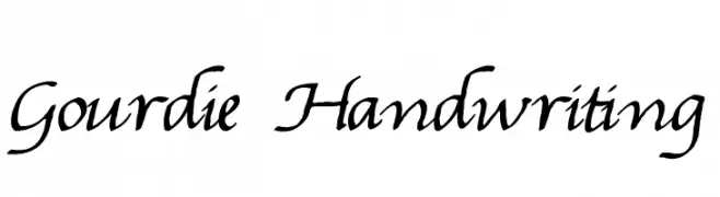 Gourdie Handwriting  フリーフォントのダウンロード