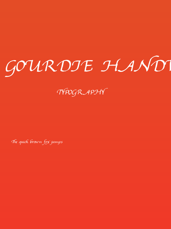 Gourdie Handwriting Poster