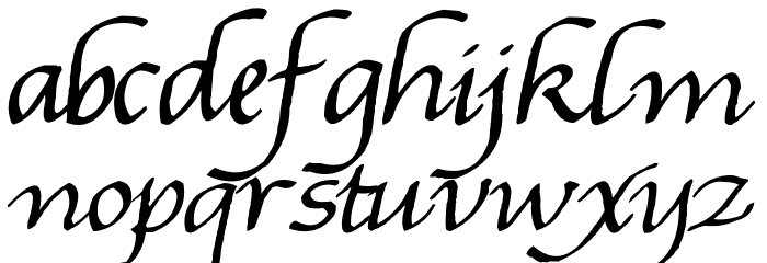 Gourdie Handwriting Font LOWERCASE