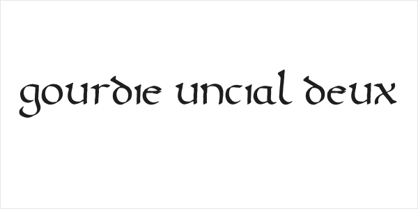 Gourdie Uncial Deux Logo