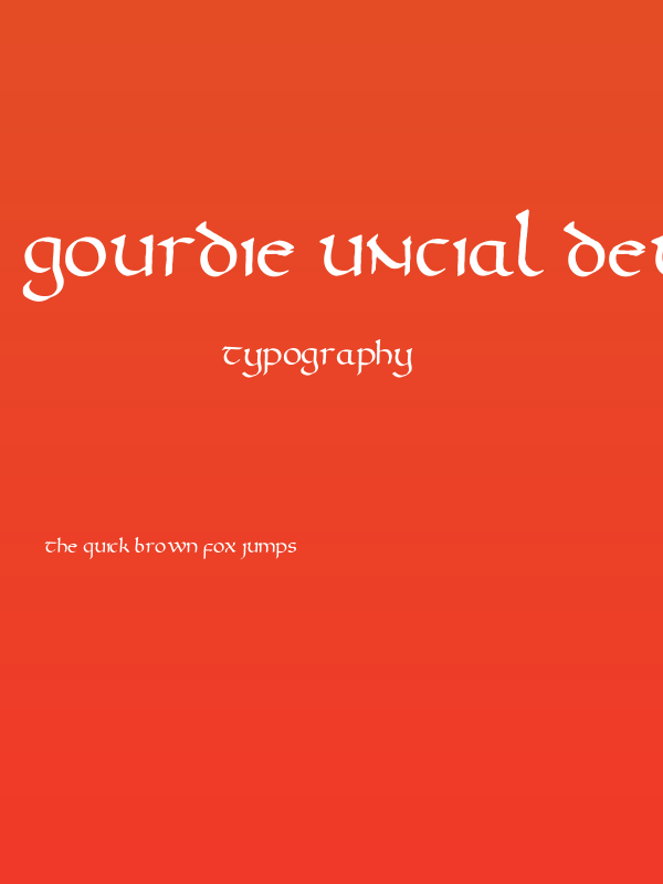 Gourdie Uncial Deux Poster
