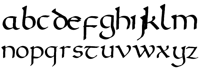 Gourdie Uncial Deux Font LOWERCASE