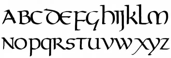 Gourdie Uncial Fonte MAIÚSCULAS