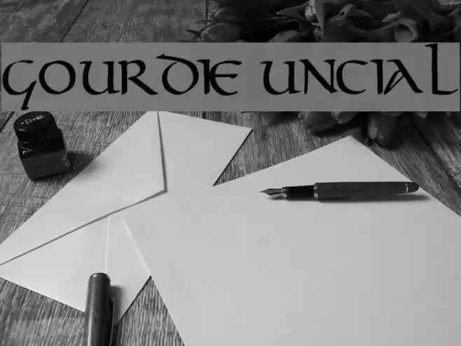 Gourdie Uncial Font examples