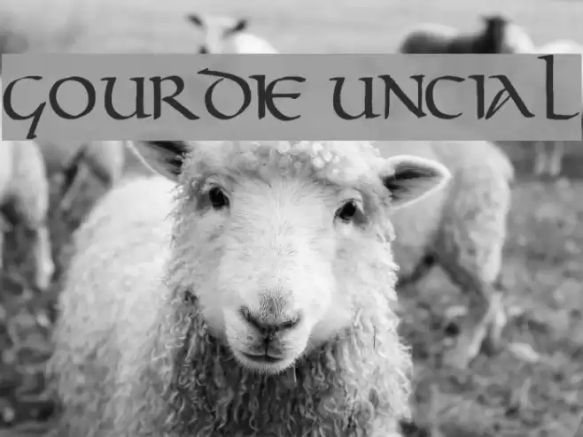 Gourdie Uncial Font examples