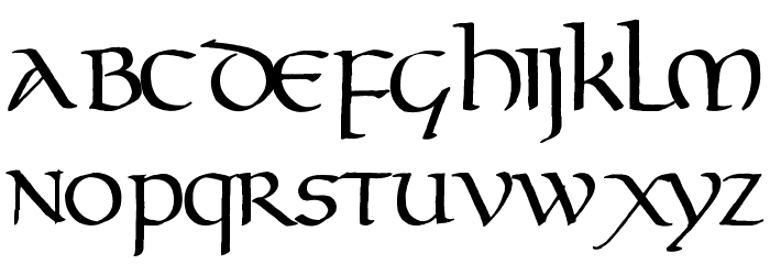 Gourdie Uncial Font LOWERCASE
