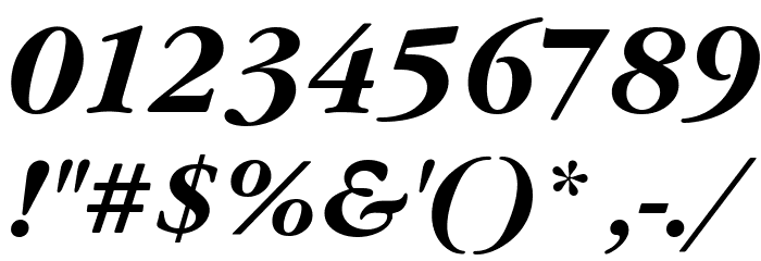 Gourmand Bold Italic Font OTHER CHARS