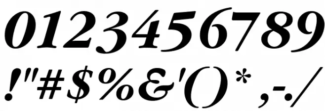 Gourmand  Bold Italic フォント その他の文字