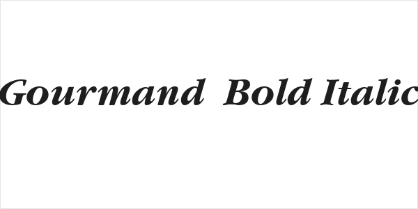 Gourmand  Bold Italic Logo