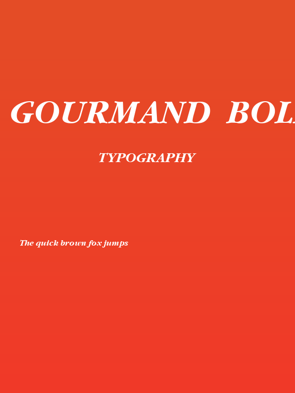 Gourmand  Bold Italic Poster