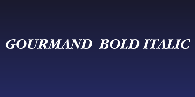 Gourmand  Bold Italic Social Header