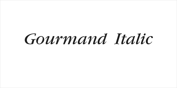 Gourmand  Italic Logo