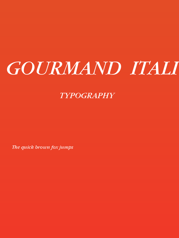 Gourmand  Italic Poster