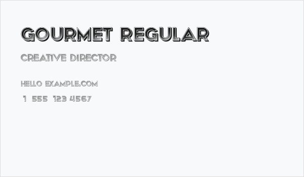 Gourmet Regular Business Card