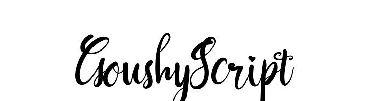 Goushy Script  font caratteri gratis
