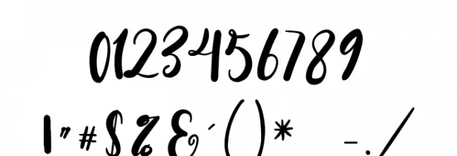 Goushy Script Font OTHER CHARS