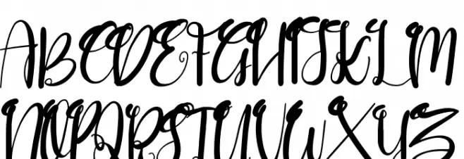 Goushy Script 字体 大写