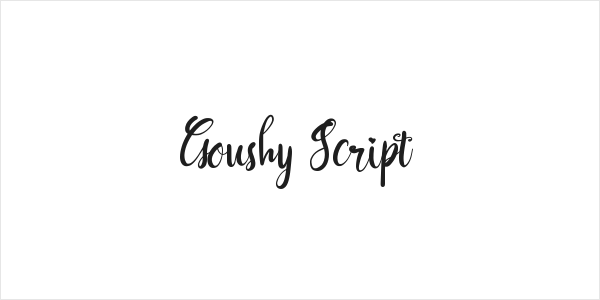 Goushy Script Logo