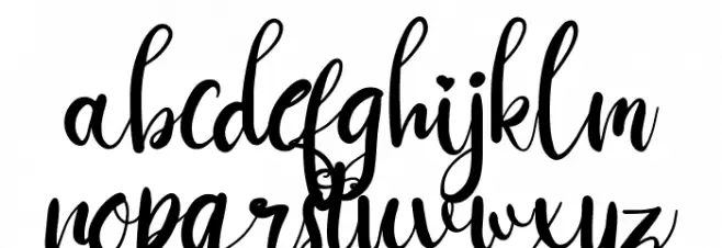 Goushy Script Schriftart Kleinbuchstaben