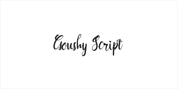 Goushy Script Logo