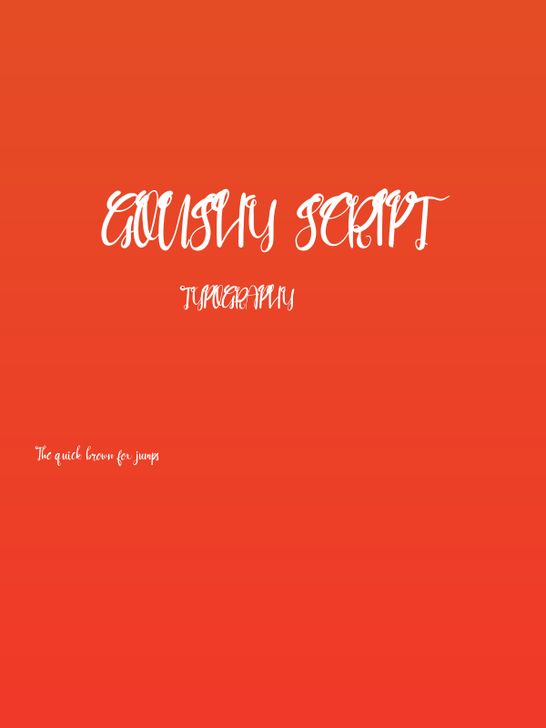 Goushy Script Poster