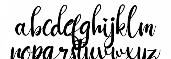 Goushy Script Schriftart Kleinbuchstaben