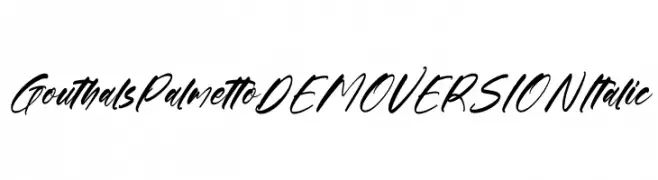 Gouthals Palmetto DEMO VERSION Italic  les polices de caractères gratuit tlcharger