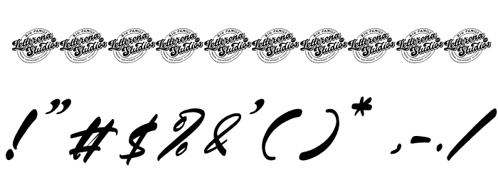 Gouthals Palmetto DEMO VERSION Italic Font OTHER CHARS