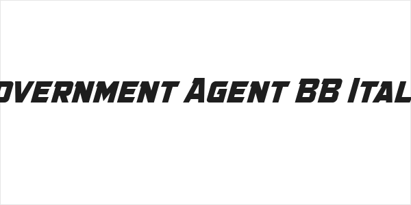 Government Agent BB Italic Logo