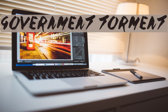 Government Torment Font examples