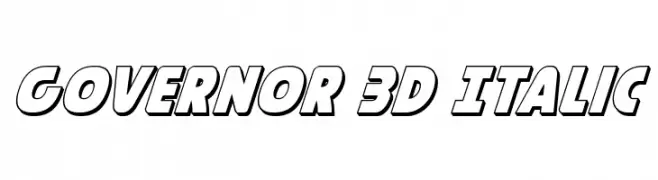 Governor 3D Italic  フリーフォントのダウンロード