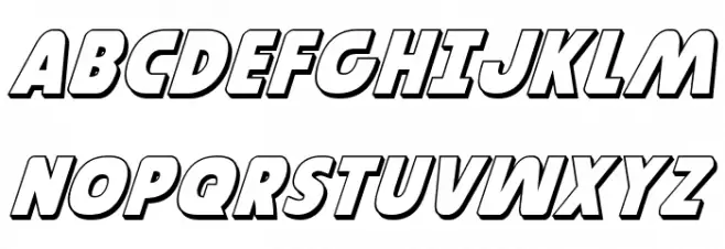 Governor 3D Italic Fuentes MAYÚSCULAS