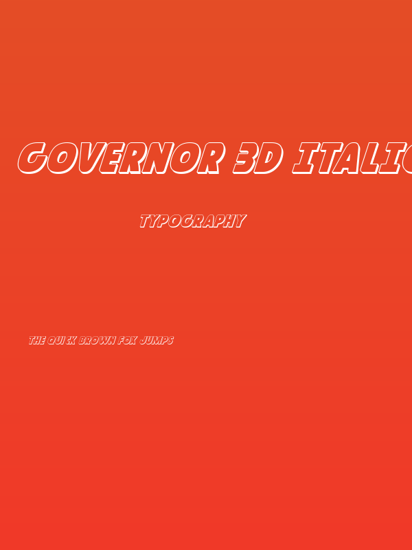 Governor 3D Italic Poster