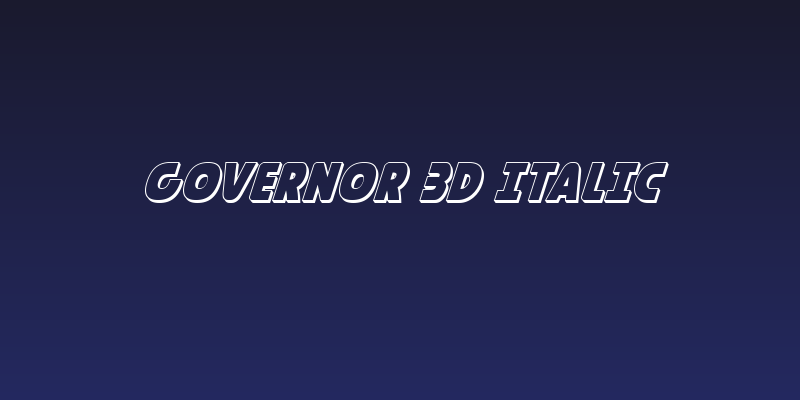 Governor 3D Italic Social Header