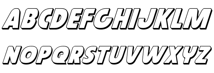 Governor 3D Italic Font LOWERCASE