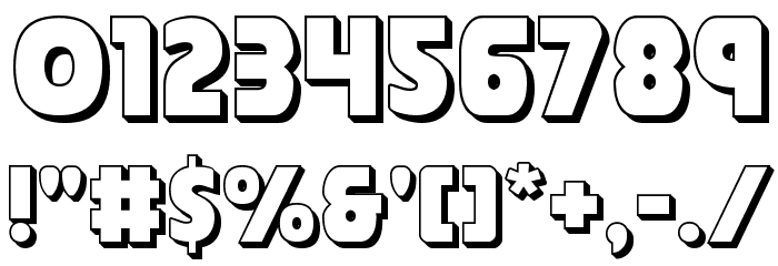 Governor 3D フォント その他の文字